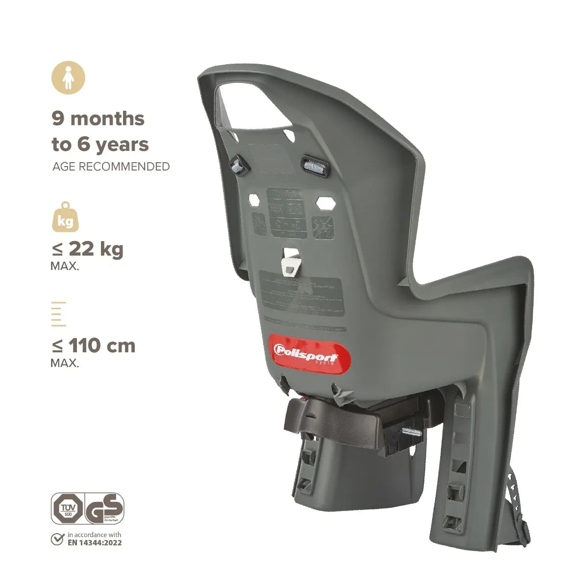 Silla Infantil Koolah CFS Fijación Parrilla Gris/Crema