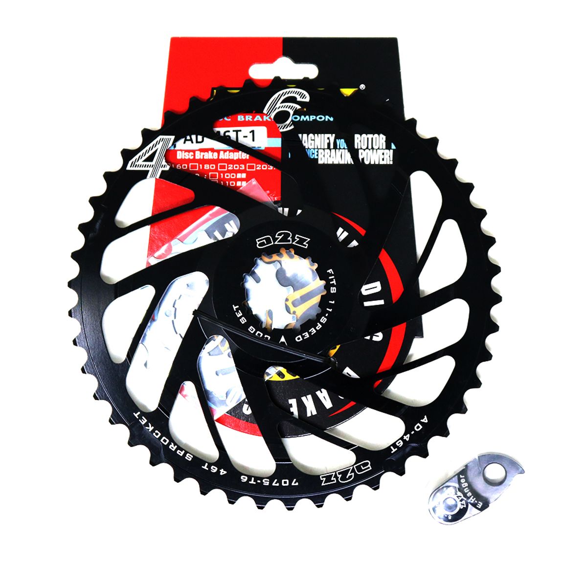 Corona A2Z One Up 11V HG Aluminio Negro 46T