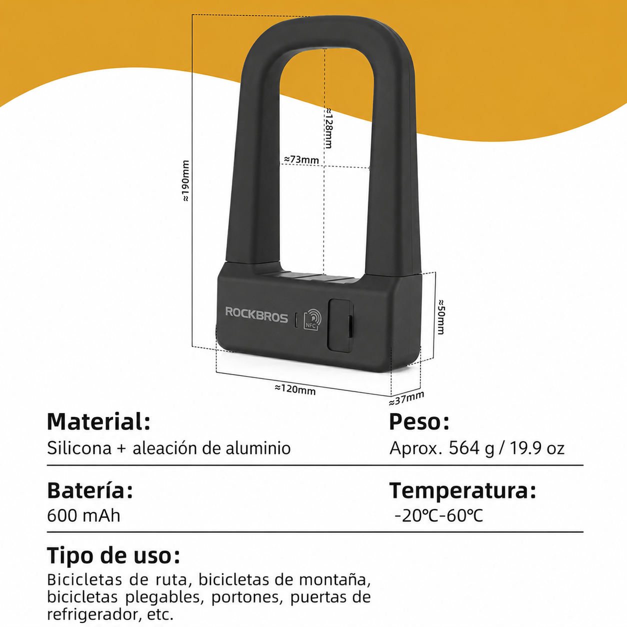 Candado U-Lock Smart NFC