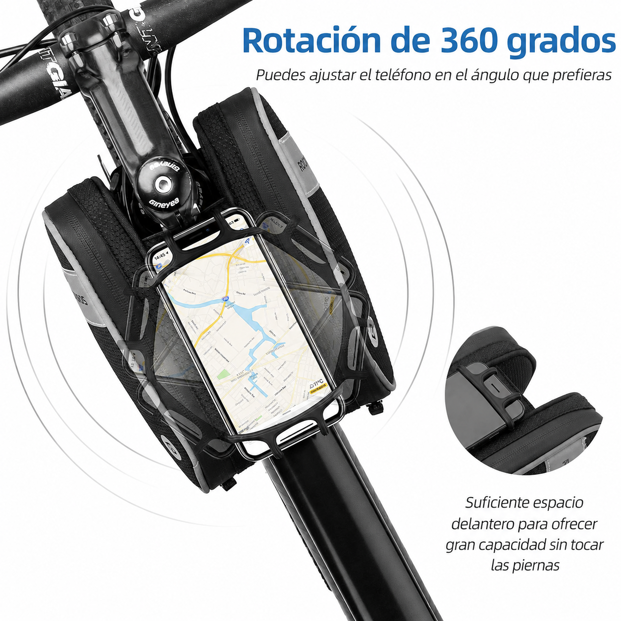 Bolso de Marco de Bicicleta Celular 1.5 Lts