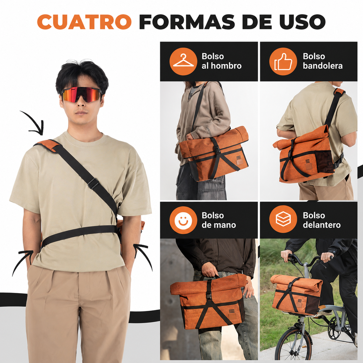 Bolso de Manubrio Morral Bandolera 8-10Lts