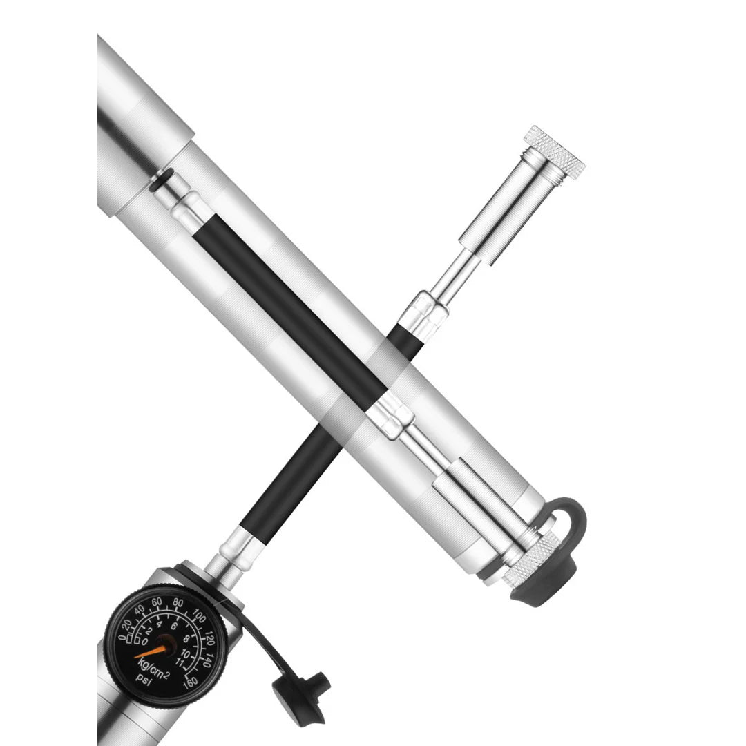 Bombin Portatil Aluminio con Medidor de Presion