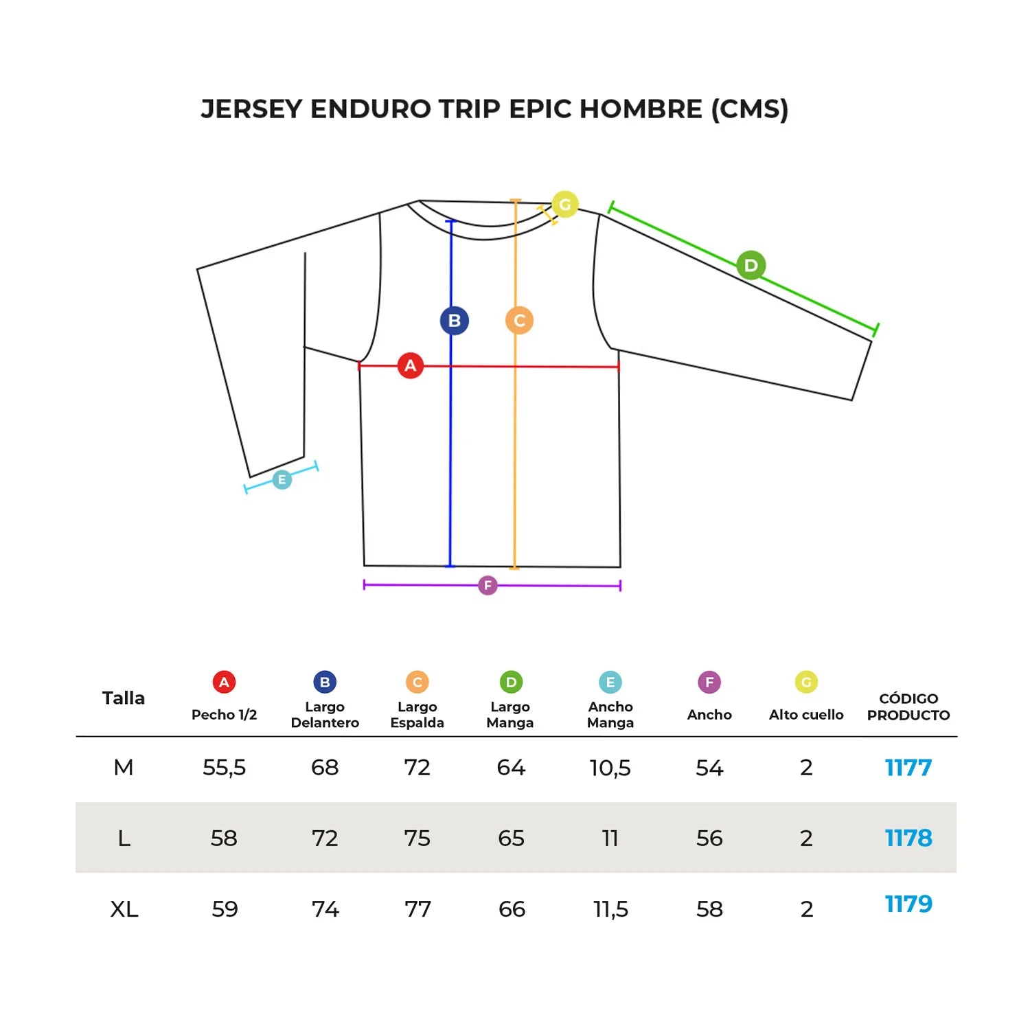 Jersey Enduro Punk Hombre