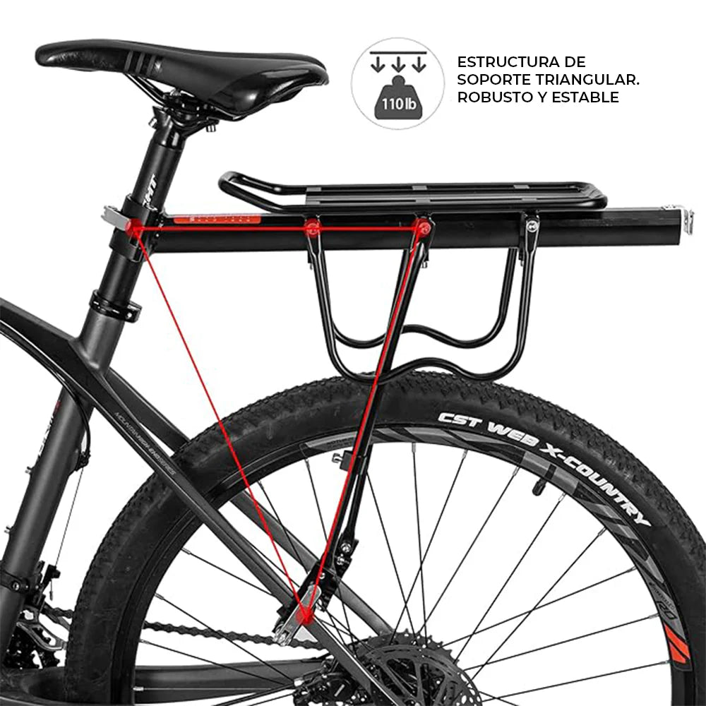 Parrilla Bicicleta Aro 20" a 29" Negra