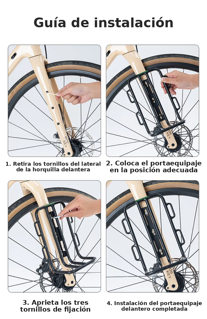 Parrilla Porta Paquetes Delantero para bicicleta