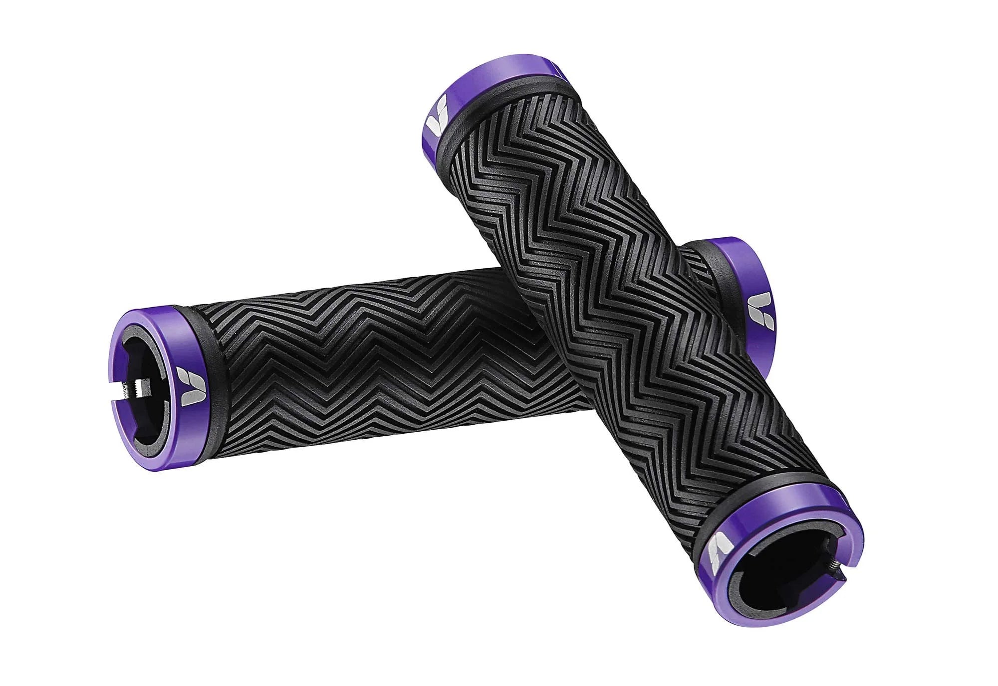 Puño SOLE-O MTB con doble lock - Morado Negro