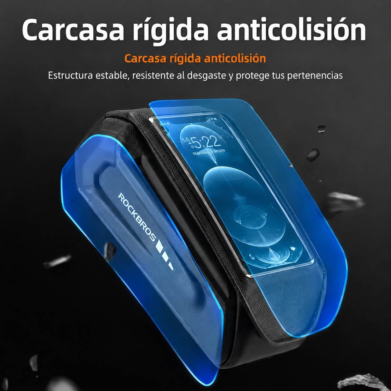 Bolso de Marco de Bicicleta Impermeable para celular 1.7Lts