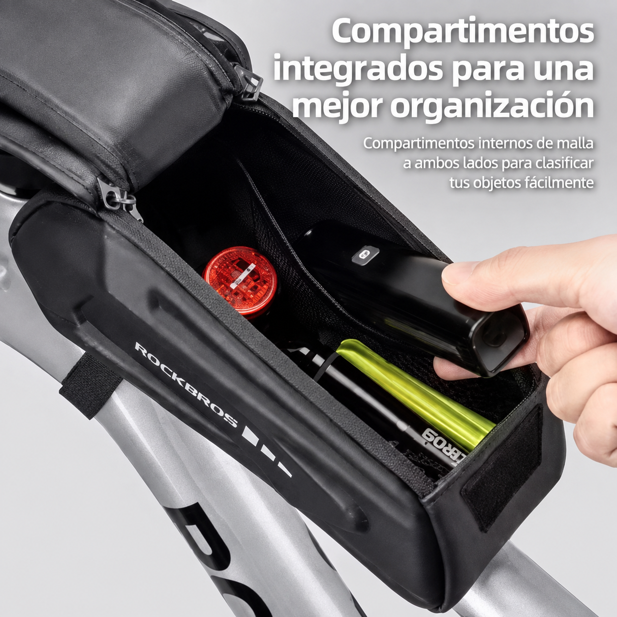 Bolso de Marco de Bicicleta Impermeable para celular 1.7Lts