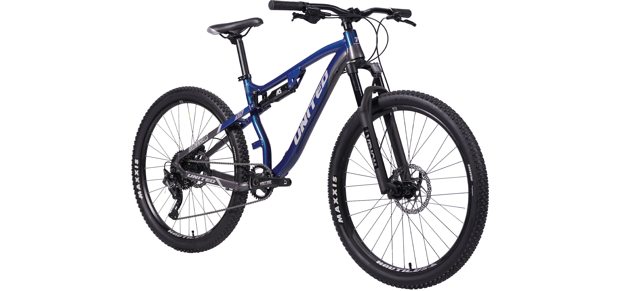 Bicicleta Mountain Bike Doble Suspensión Brownhills T2 Azul Aro 29