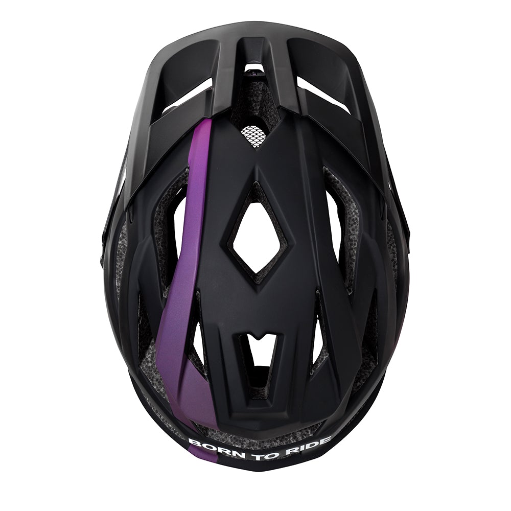 Casco Enduro Negro/Morado