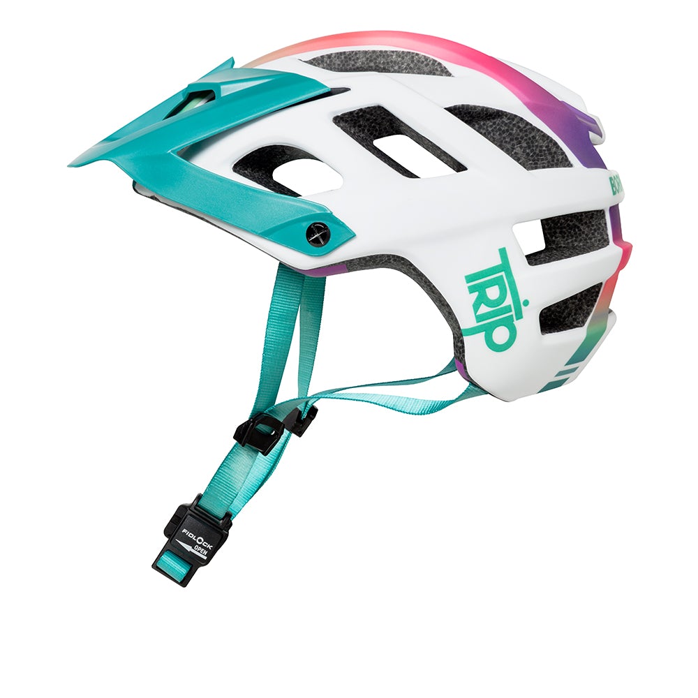 Casco Enduro Blanco/Turquesa