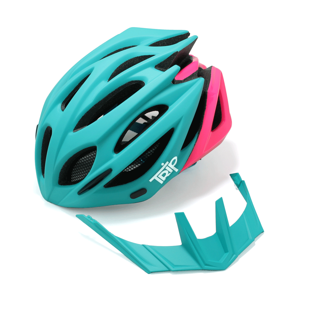 Casco Mountain Bike Azul/Rosado
