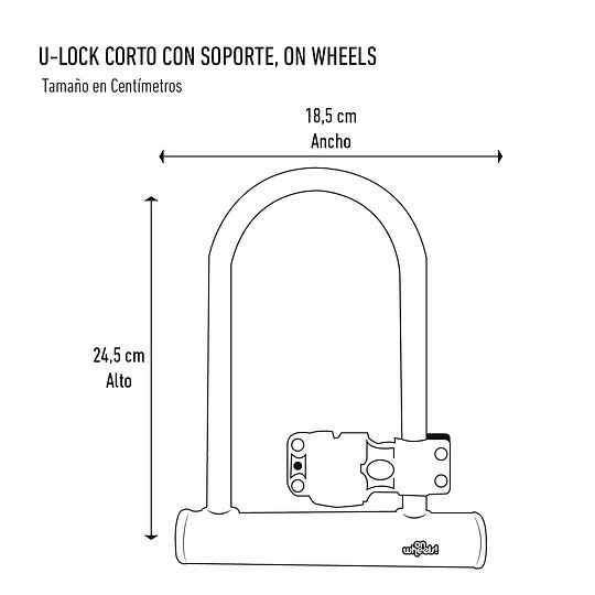 Candado U-LOCK Corto con Soporte