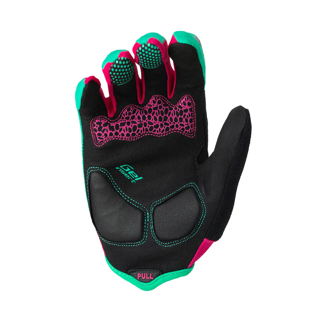 Guantes Largos Celeste Rosado