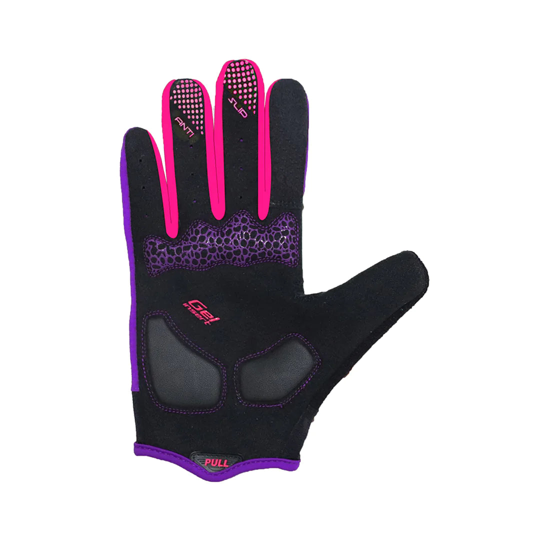 Guantes Largos Morado Rosado