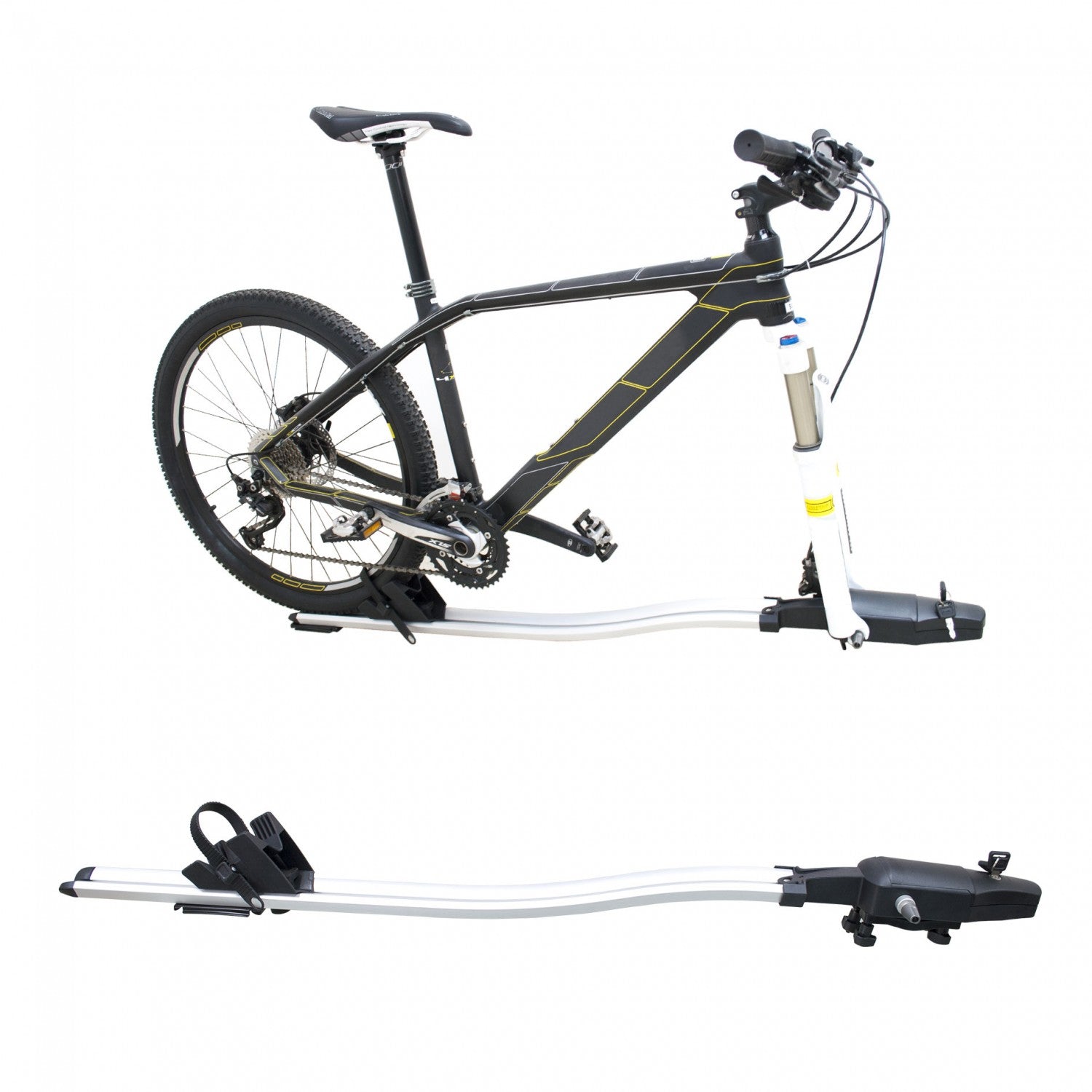 Porta Bicicleta  para Techo Aluminio (Horq + Rueda)