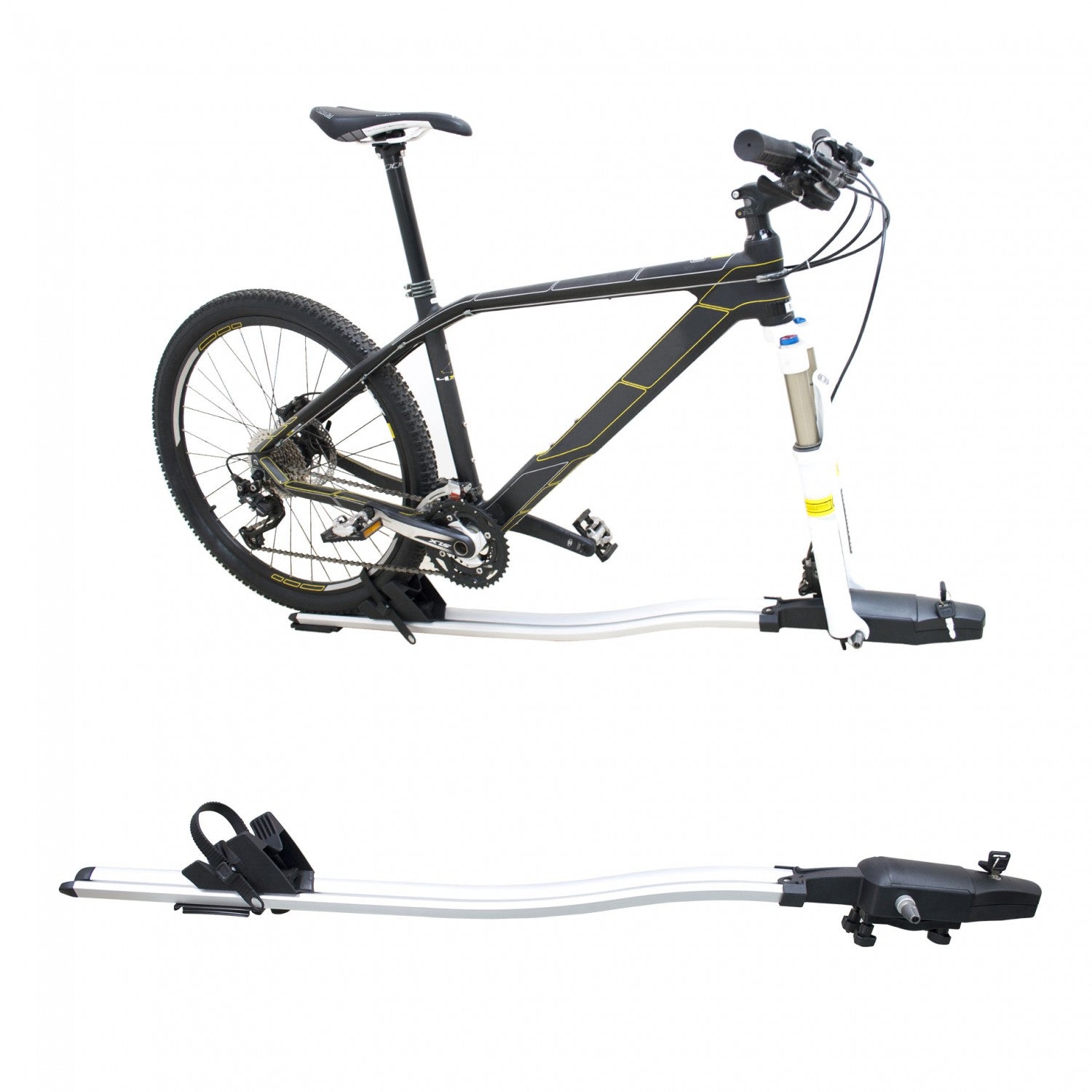 Porta Bicicleta para Techo Aluminio (Horq + Rueda)
