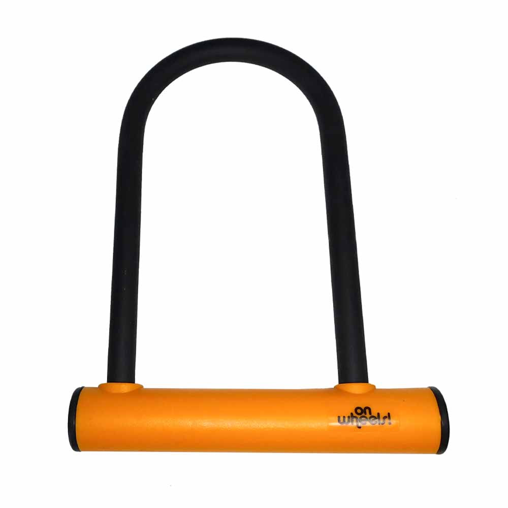 Candado U-Lock Corto Con Llave Naranjo