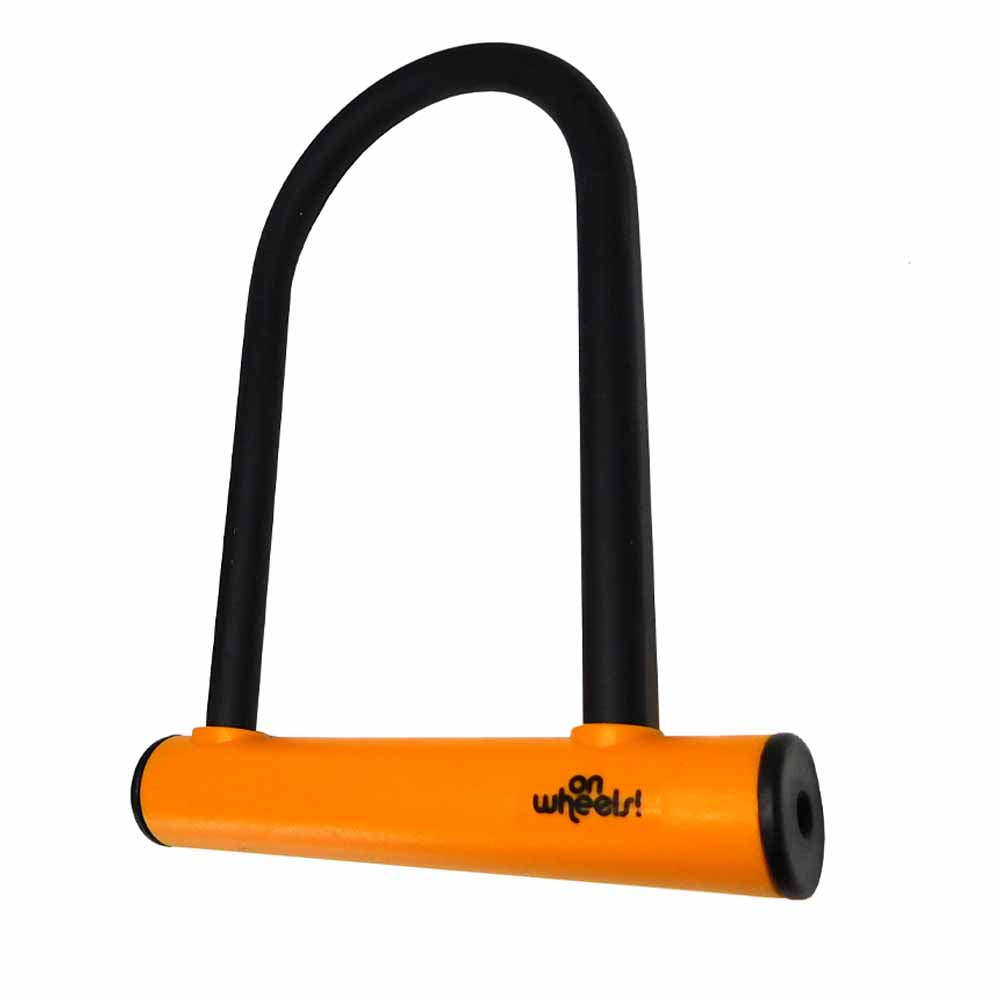 Candado U-Lock Corto Con Llave Naranjo