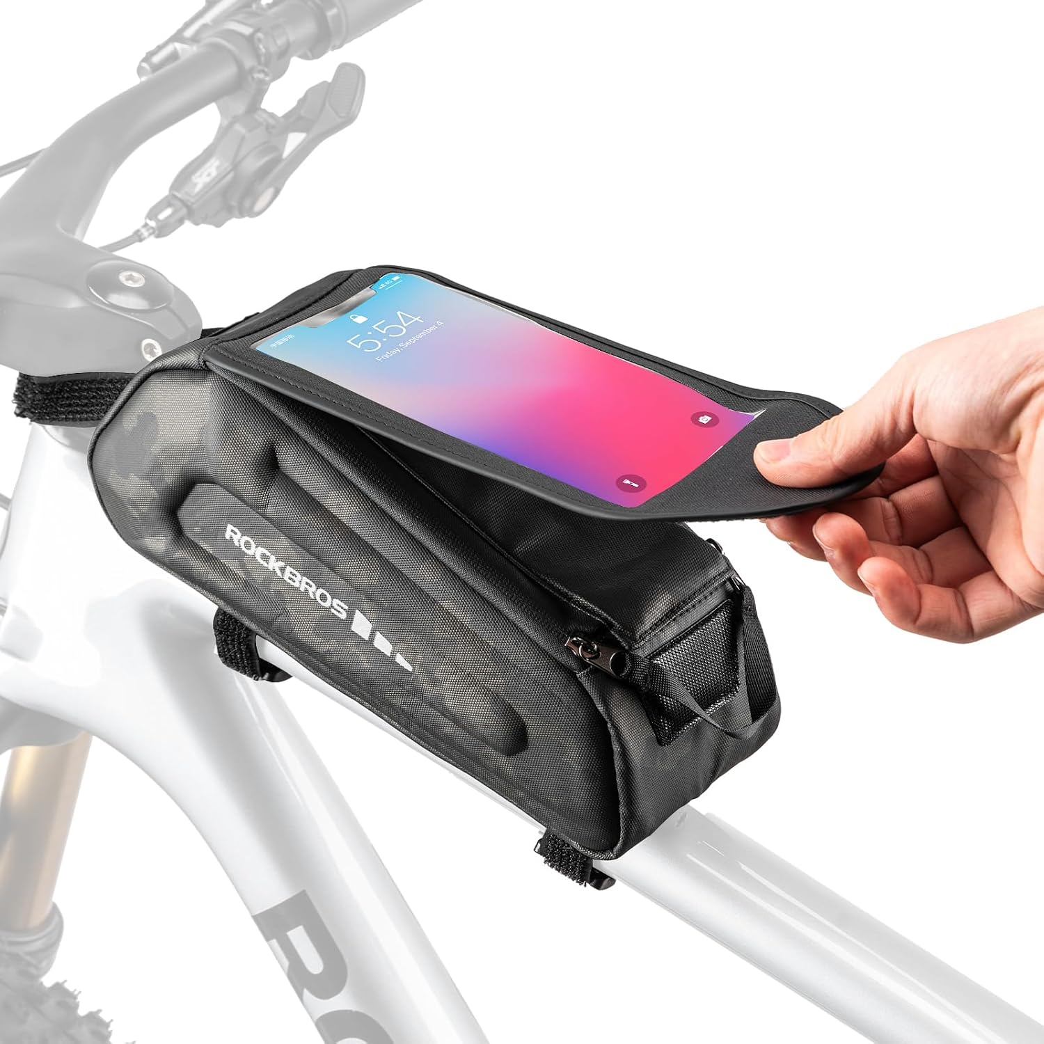 Bolso de Marco de Bicicleta Impermeable para celular 1.7Lts