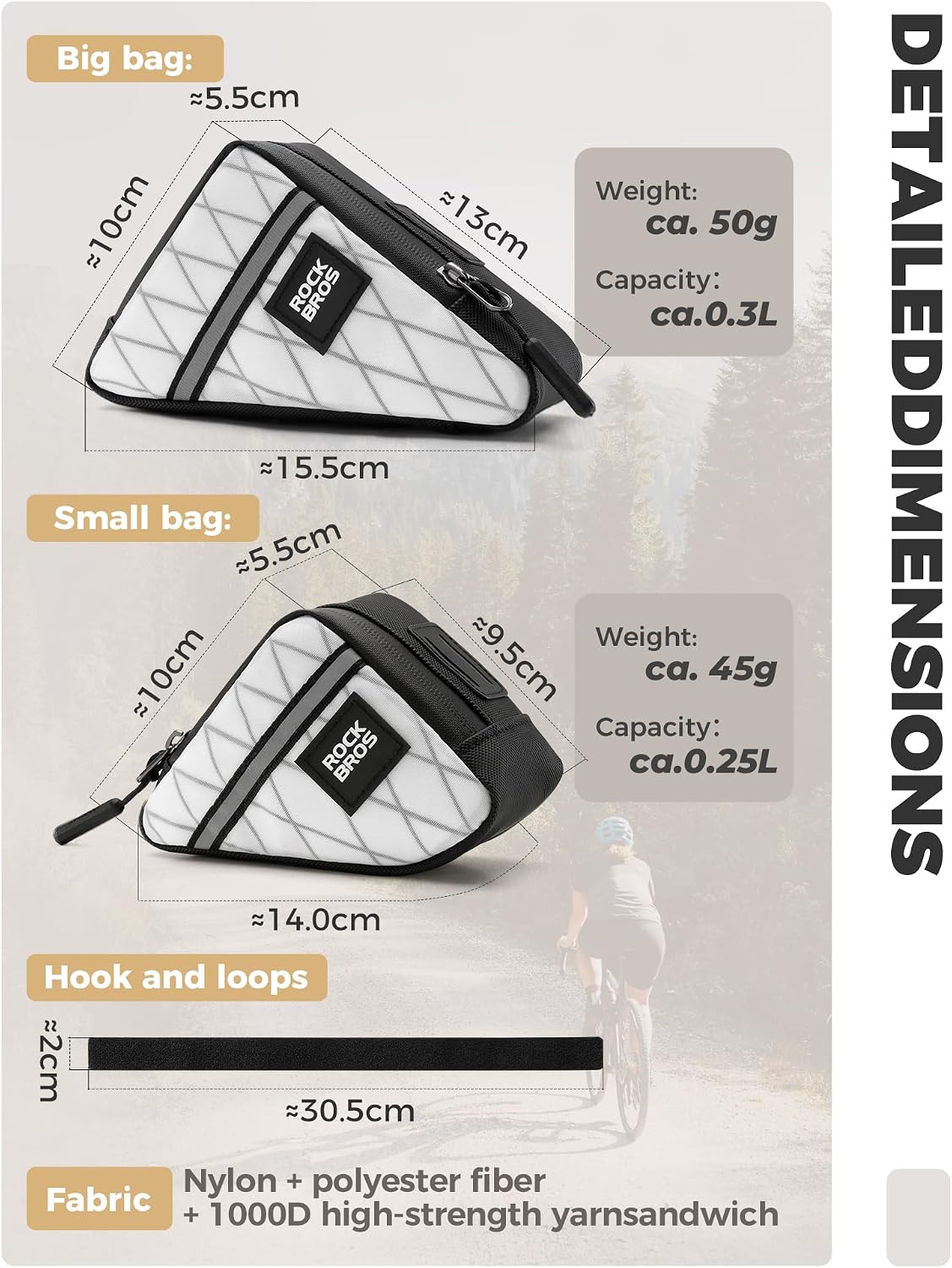 Bolso de Marco de Bicicleta 0.25Lts