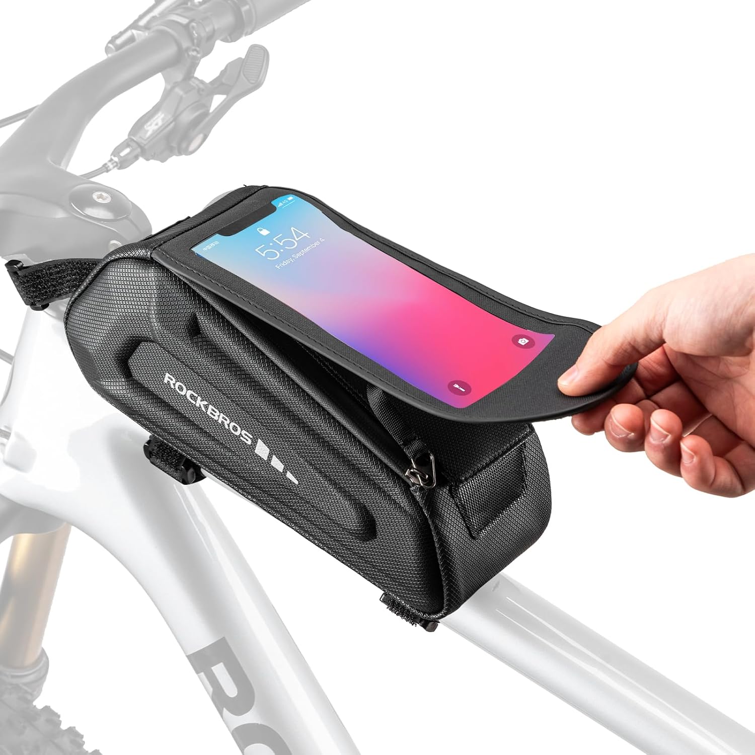 Bolso de Marco de Bicicleta Impermeable para celular 1.7Lts