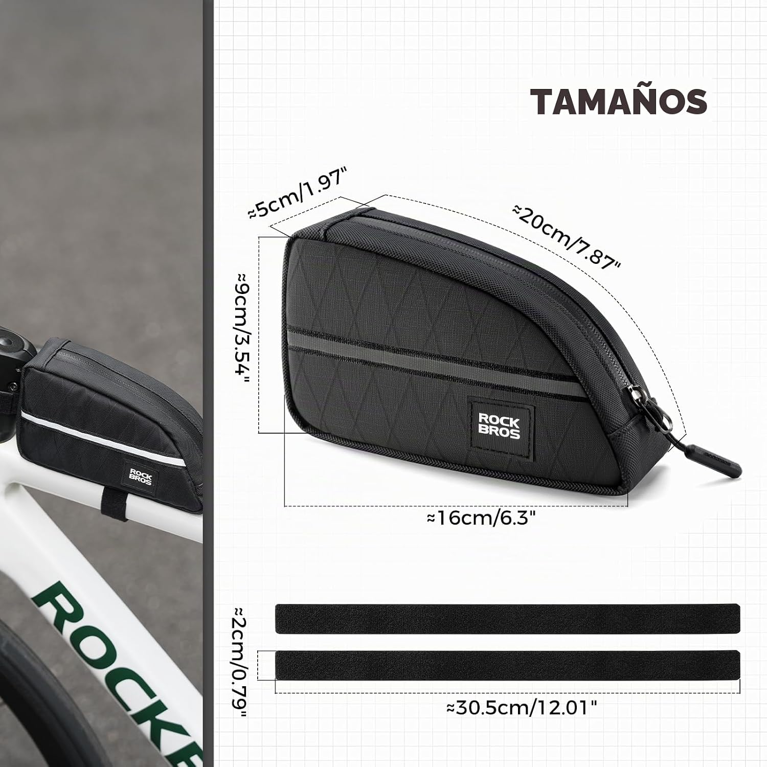 Bolso de Marco de Bicicleta 0.8Lts