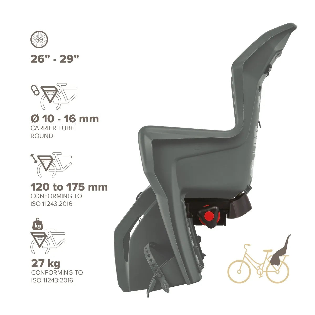 Silla Infantil Koolah CFS Fijación Parrilla Gris/Crema