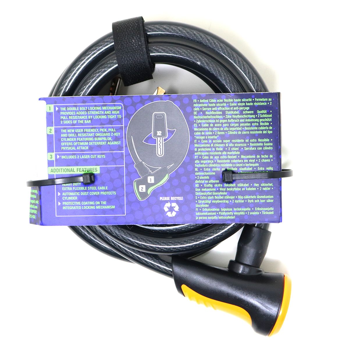 Candado C/Llave 180 x 12mm Azul