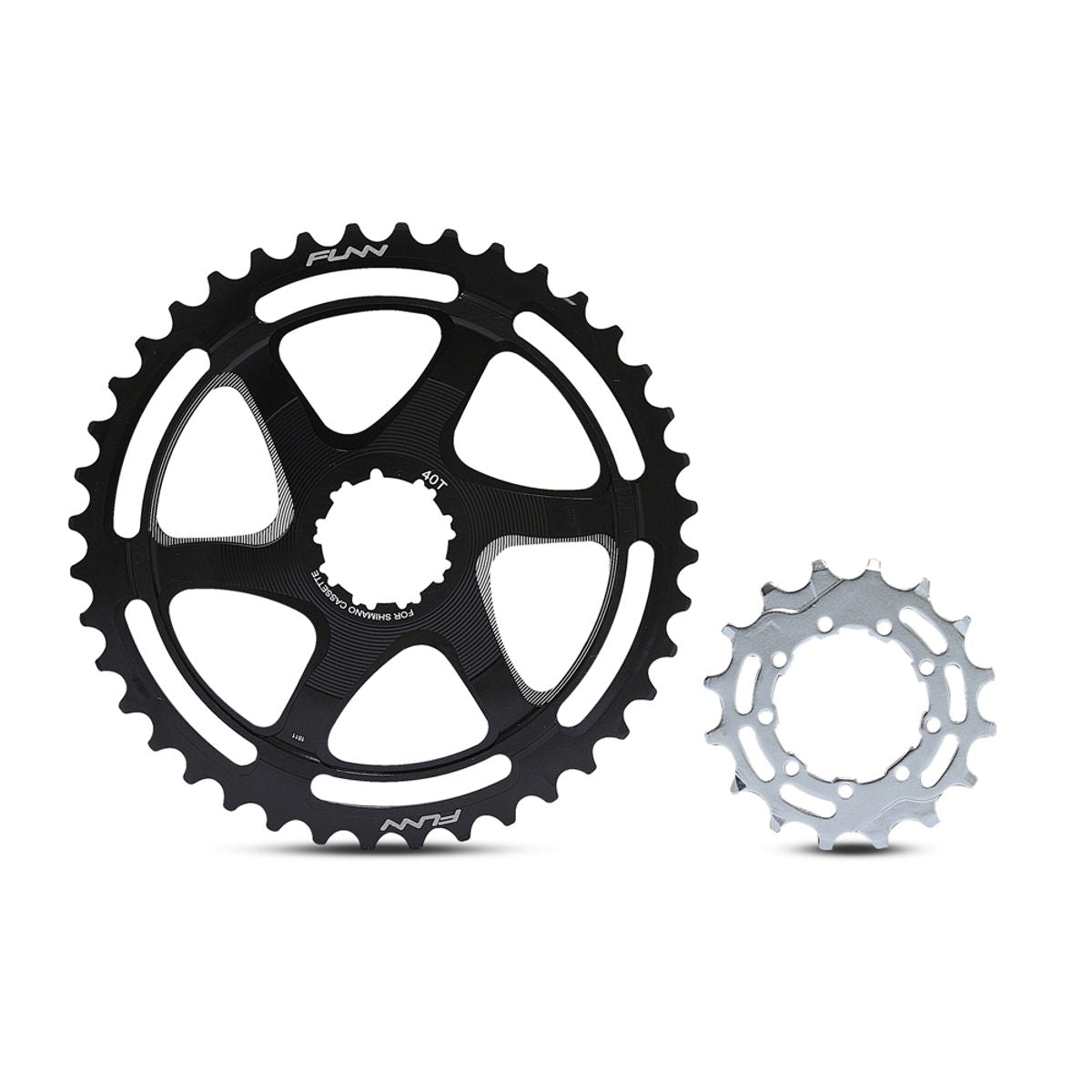 Corona FUNN One Up HG Aluminio Negro 40T