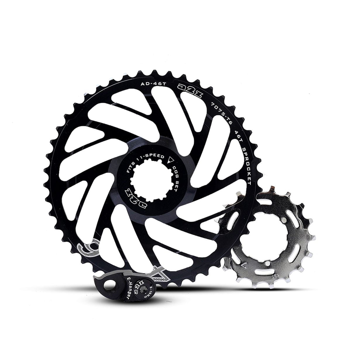 Corona A2Z One Up 11V HG Aluminio Negro 46T