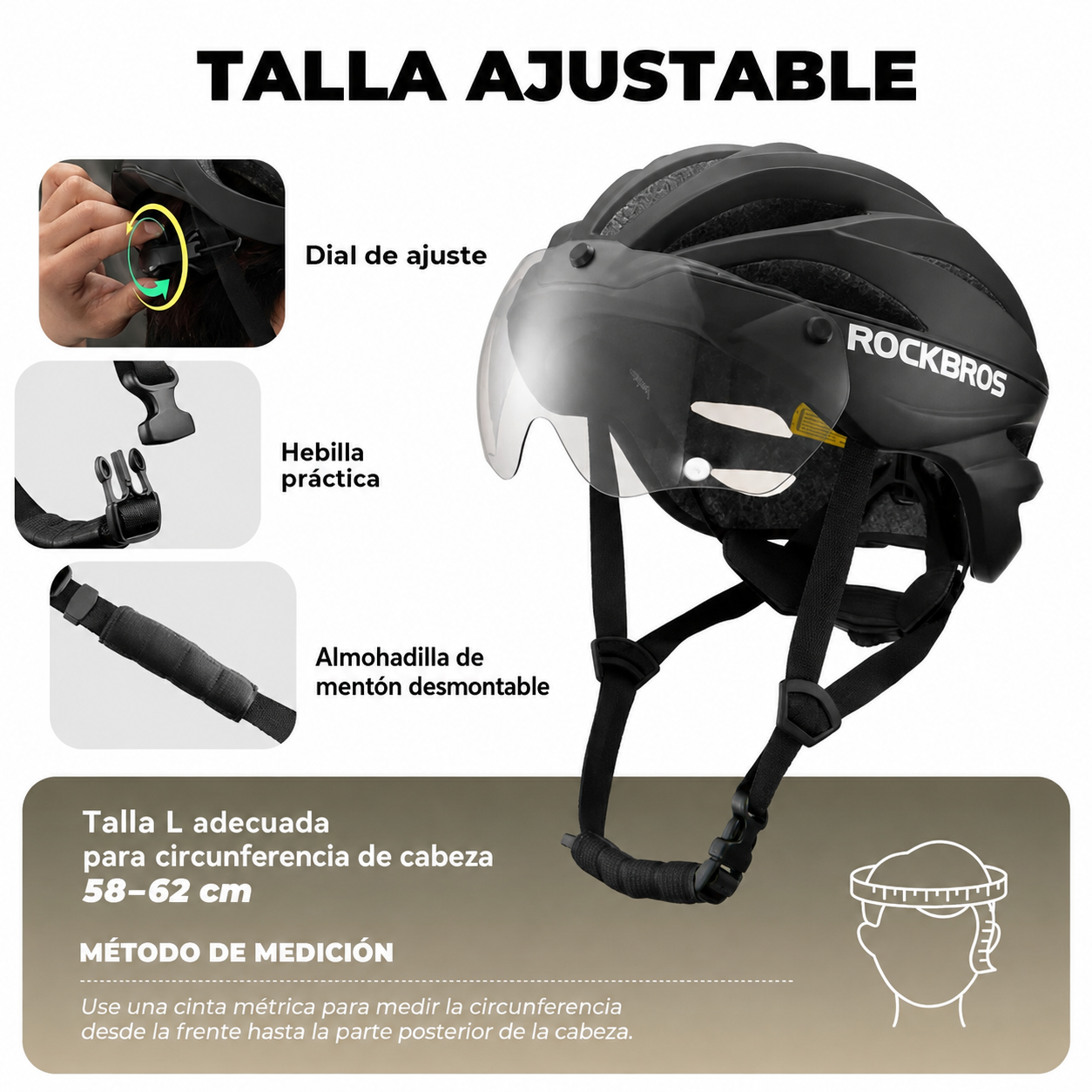 Casco con visor magnético