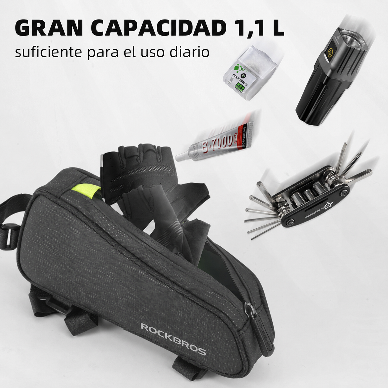 Bolso de Marco de Bicicleta 1.1Lts