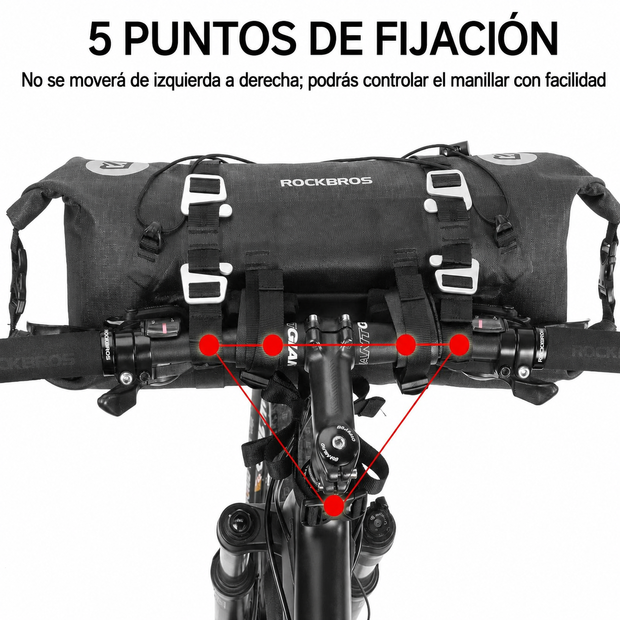 Bolso alforja para Manubrio Ajustable 7 a 14Lts