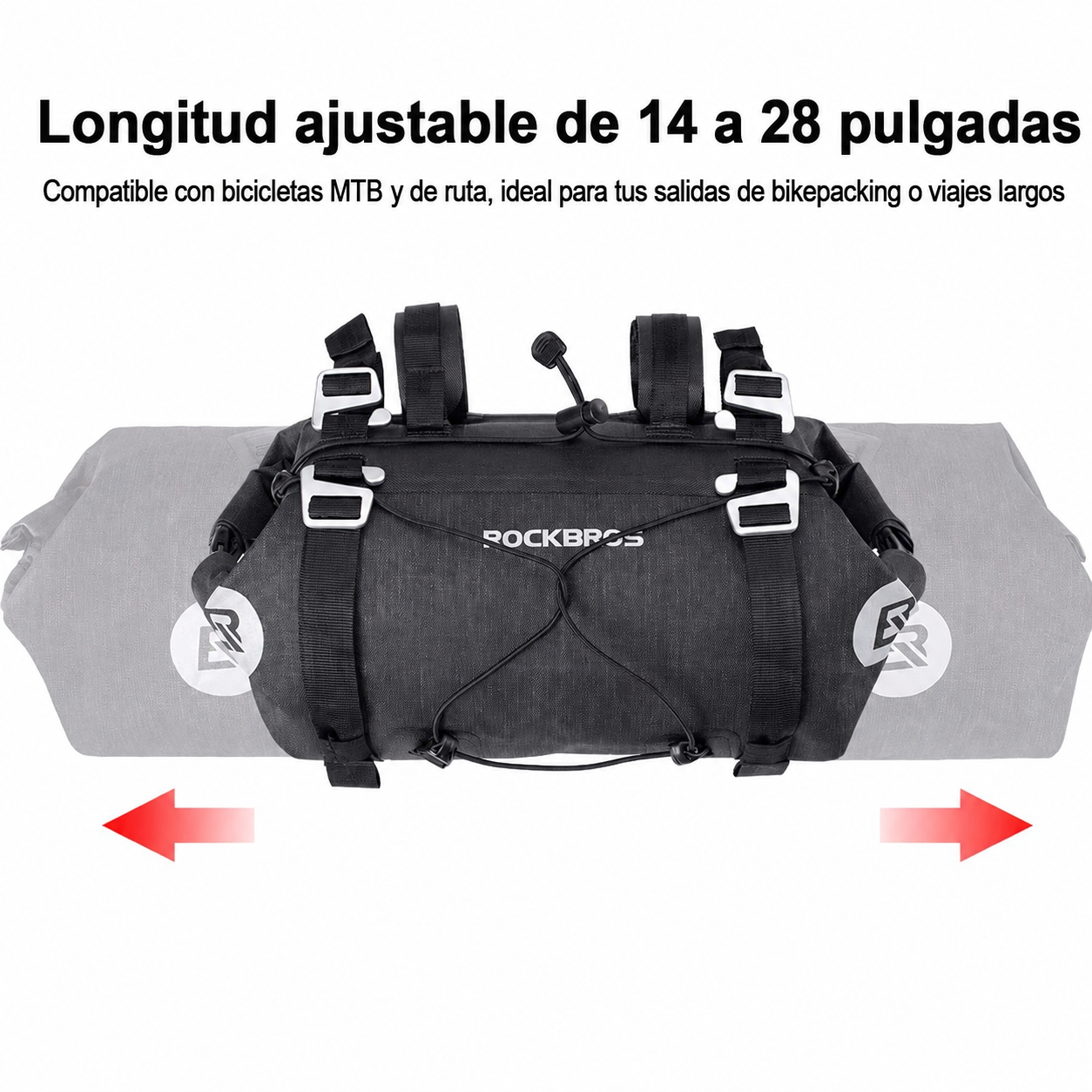 Bolso alforja para Manubrio Ajustable 7 a 14Lts
