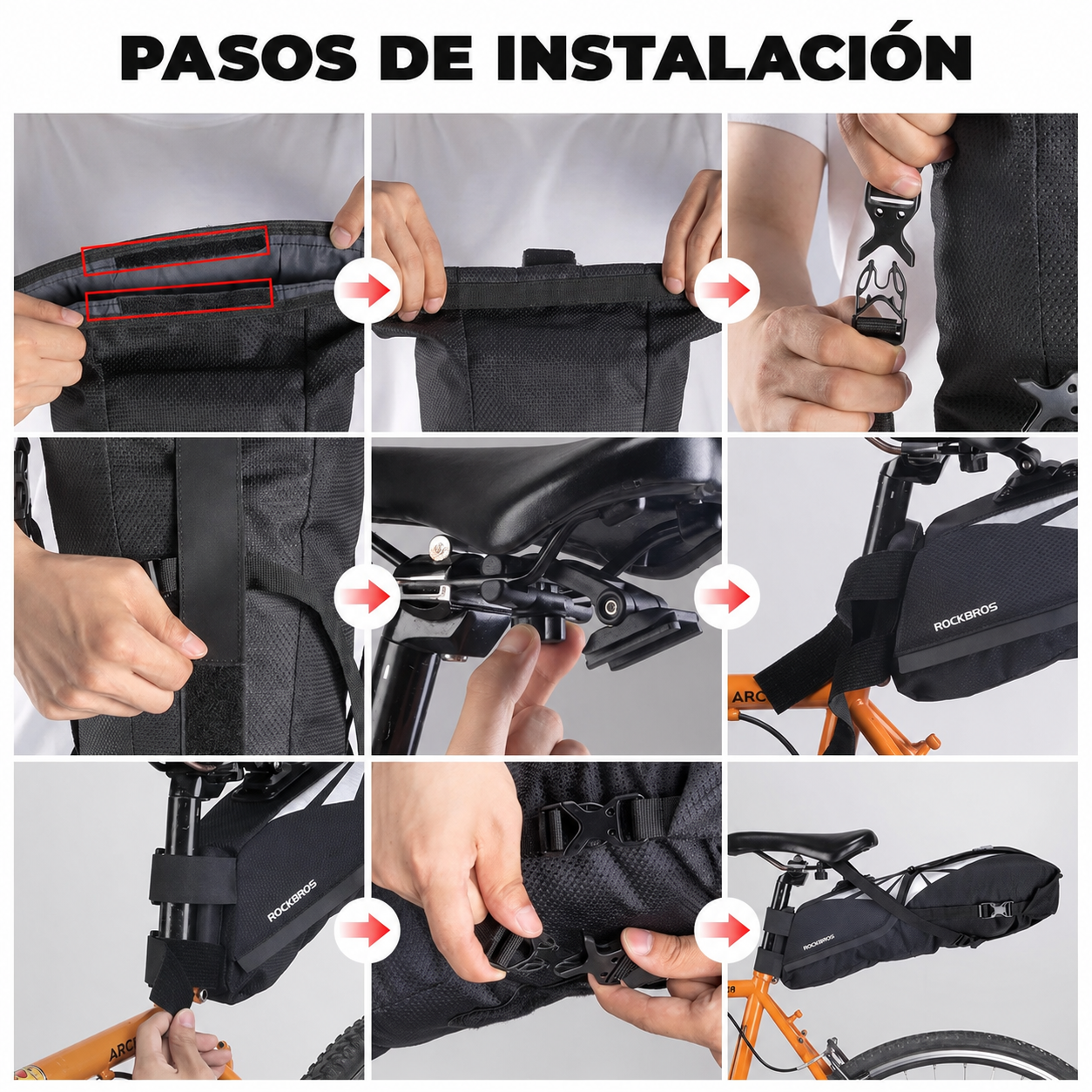 Bolso de Sillín Alforja Bike Packing  8Lts