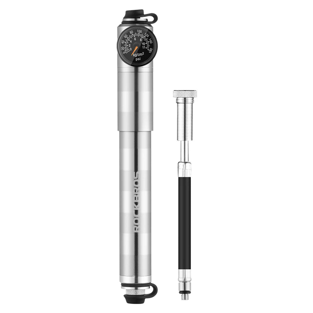 Bombin Portatil Aluminio con Medidor de Presion