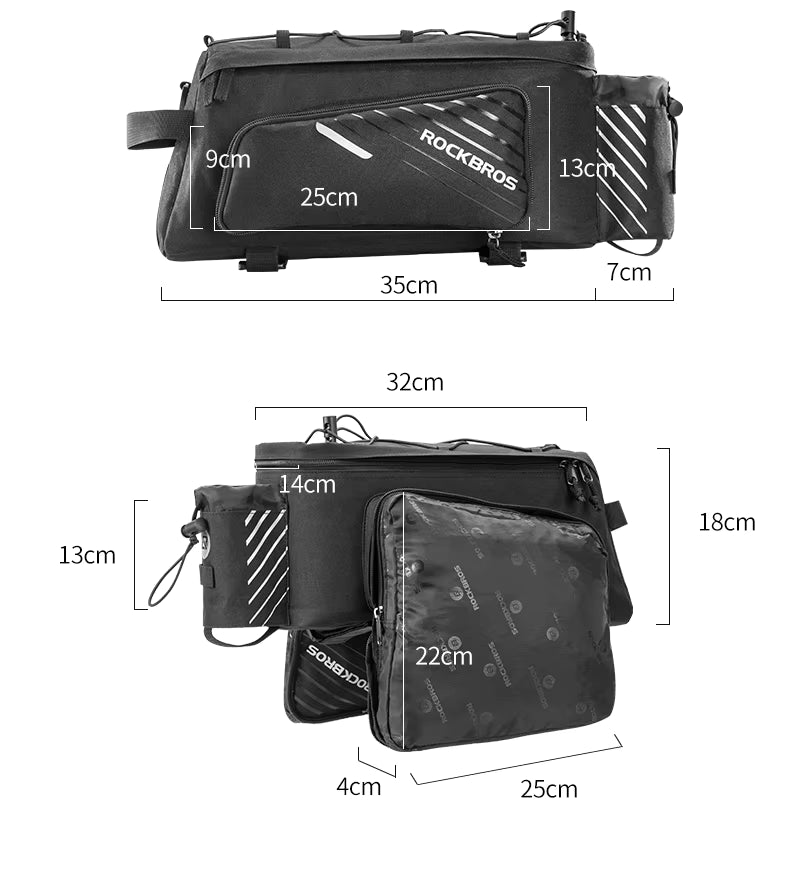 Bolso Alforja para Parrilla trasera 12Lts