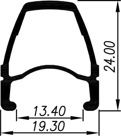 Llanta Weinmann 700c Dpx Cnc Ojet 36h Negra