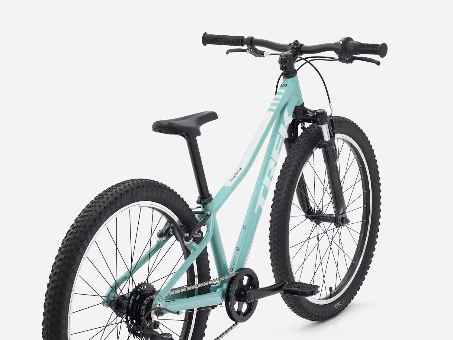 Bicicleta Infantil Precaliber 24 8 velocidades suspension Celeste