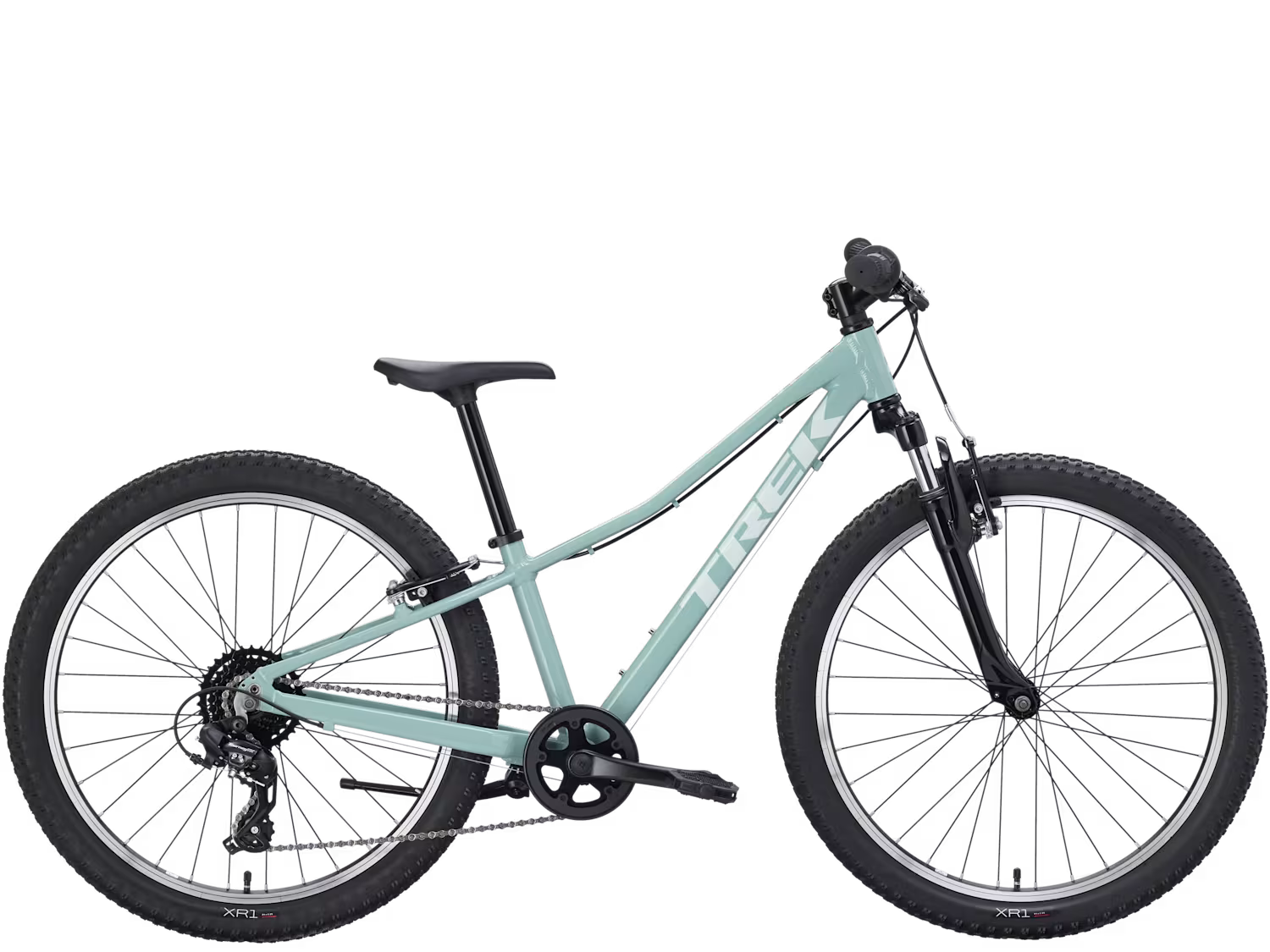Bicicleta Infantil Precaliber 24 8 velocidades suspension Celeste