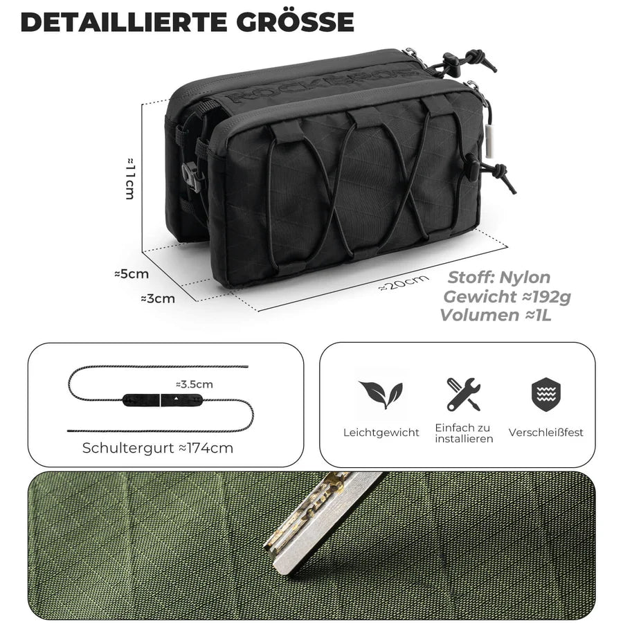 Bolso de Marco de Bicicleta Multifunción 1 Lt