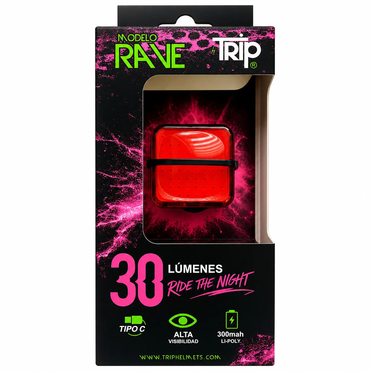 Luz Trasera Rave 30LM USB