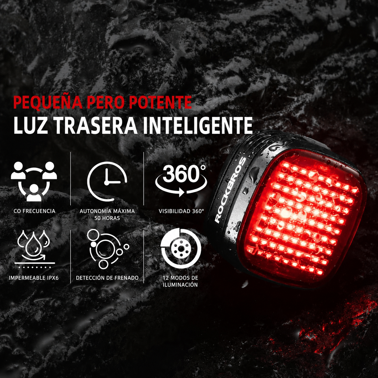 Luz Trasera 12 Modos