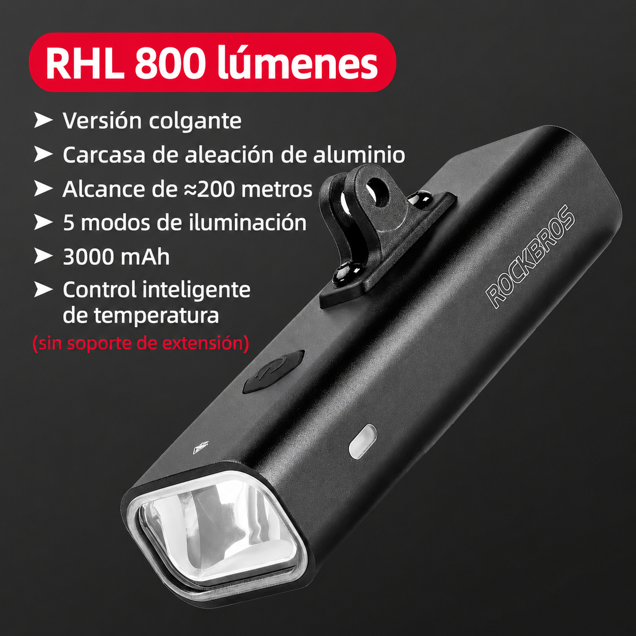 Luz Delantera 800Lm