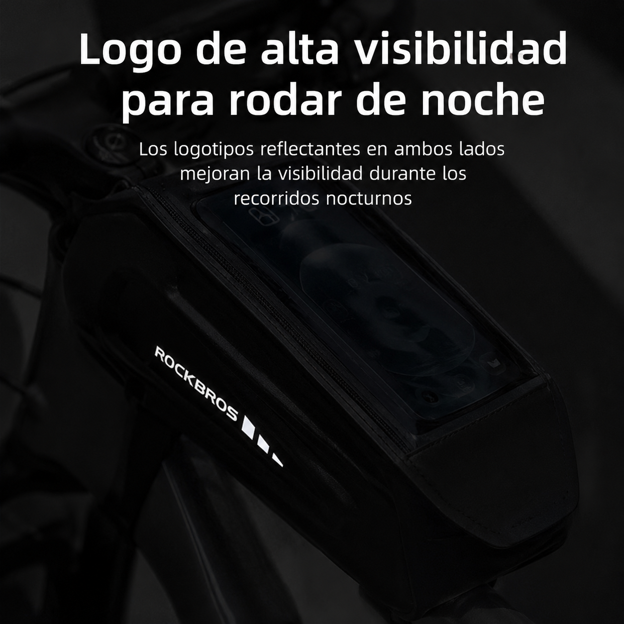 Bolso de Marco de Bicicleta Impermeable para celular 1.7Lts