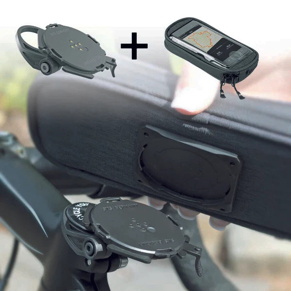 Soporte Para Celular Compit Stem (Adaptador Para Tee) + Set Funda Impermeable Universal