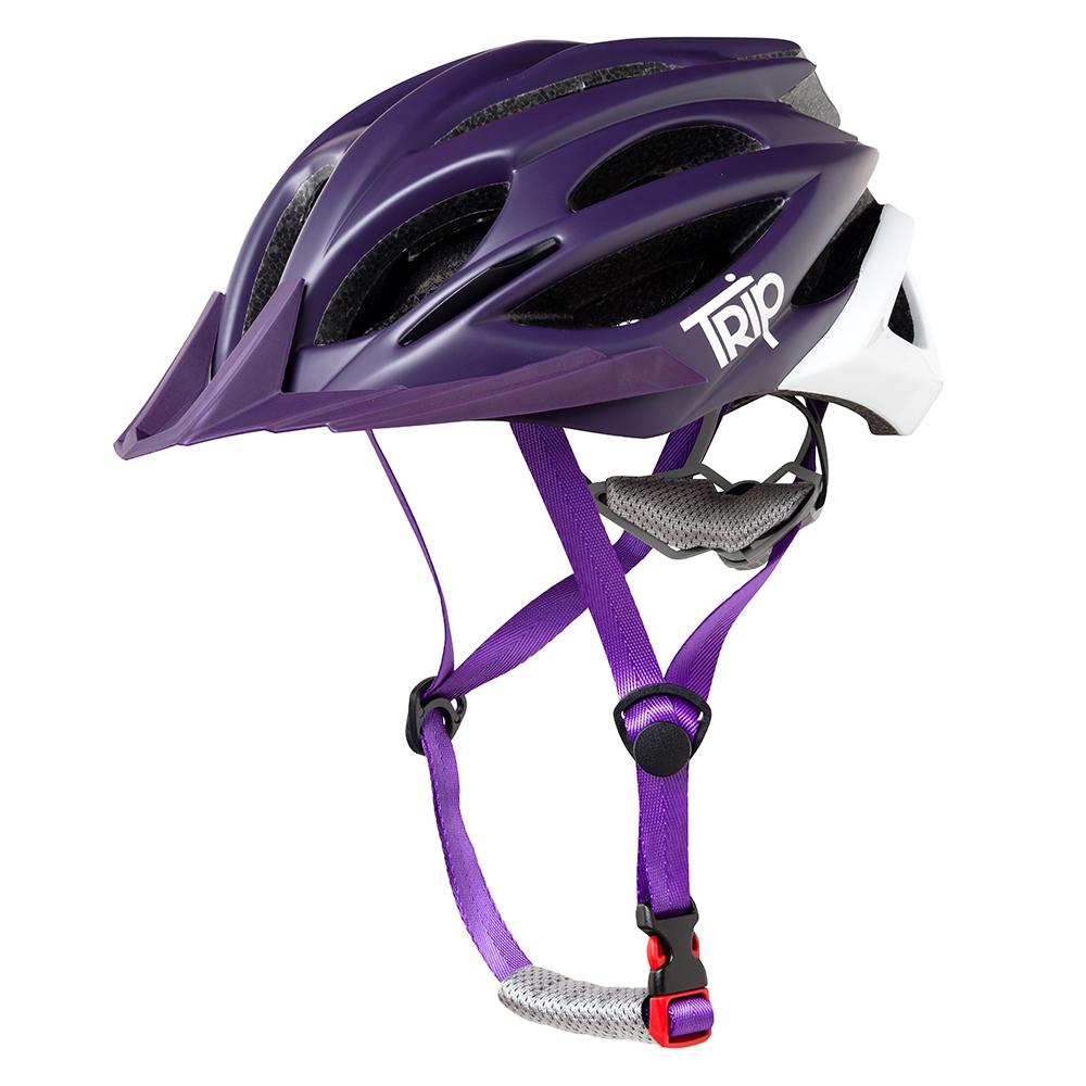 Casco Mountain Bike Morado/Blanco