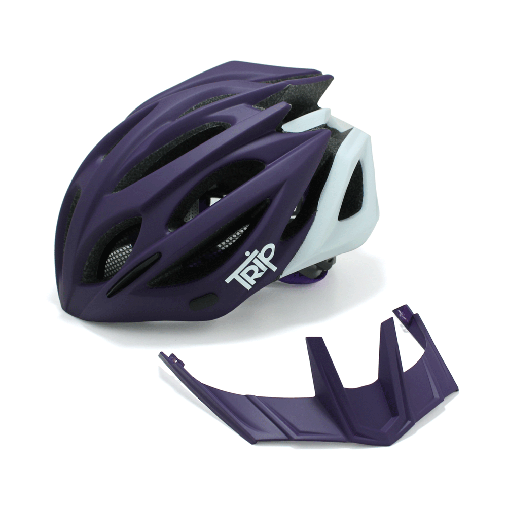 Casco Mountain Bike Morado/Blanco