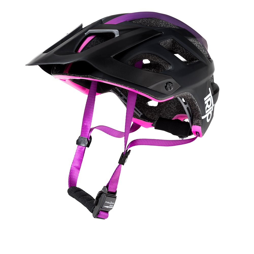 Casco Enduro Negro/Morado